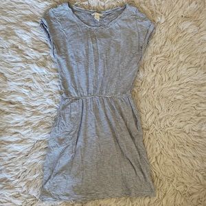 Stripe shirt dress with pockets